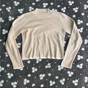 Cream mock neck sweater
